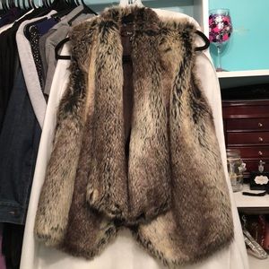 Francesca’s thick faux fur vest